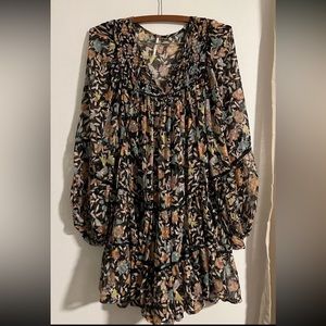 FREE PEOPLE Chiffon Boho Slip Dress XS